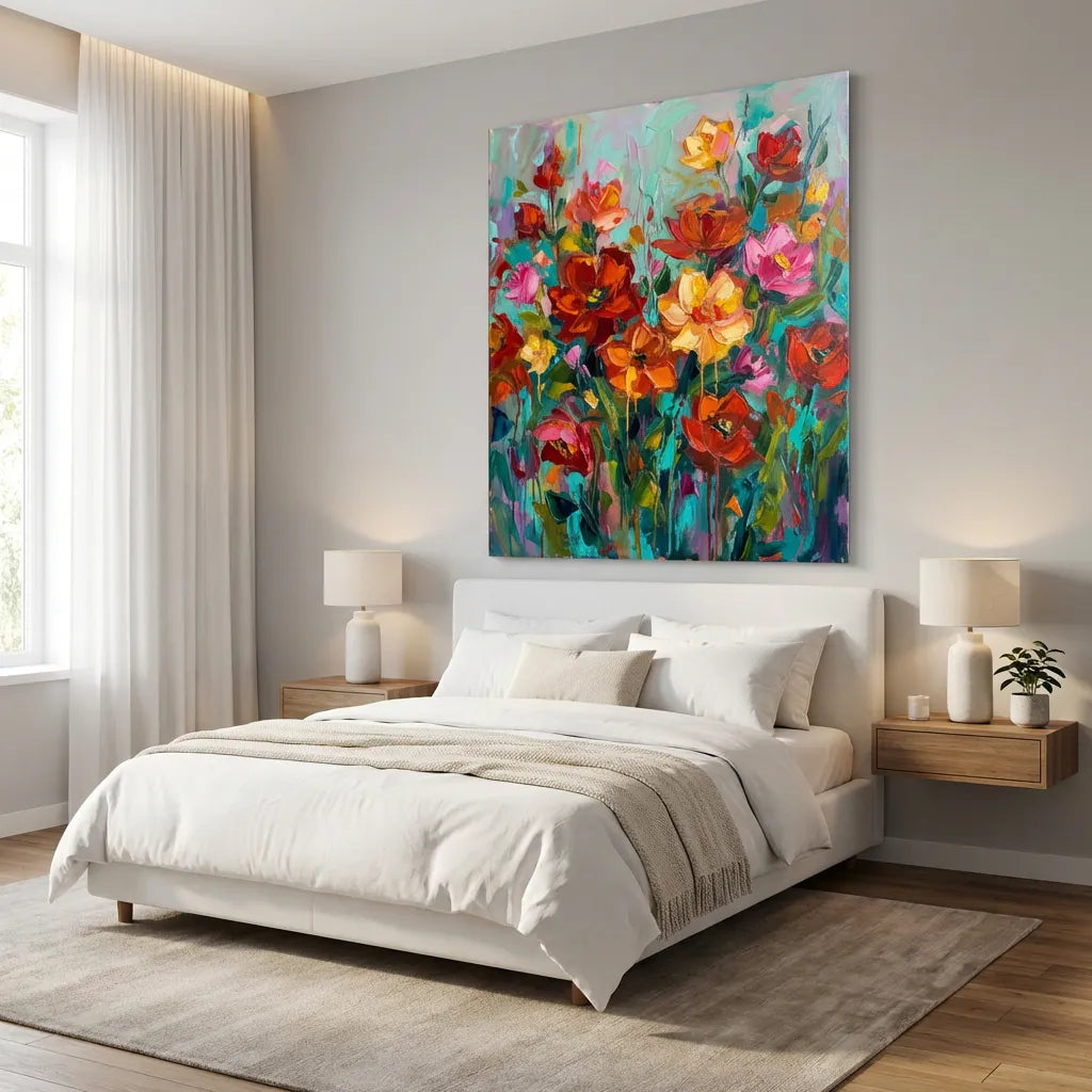 Vivid Abstract Flower Painting AA#0220