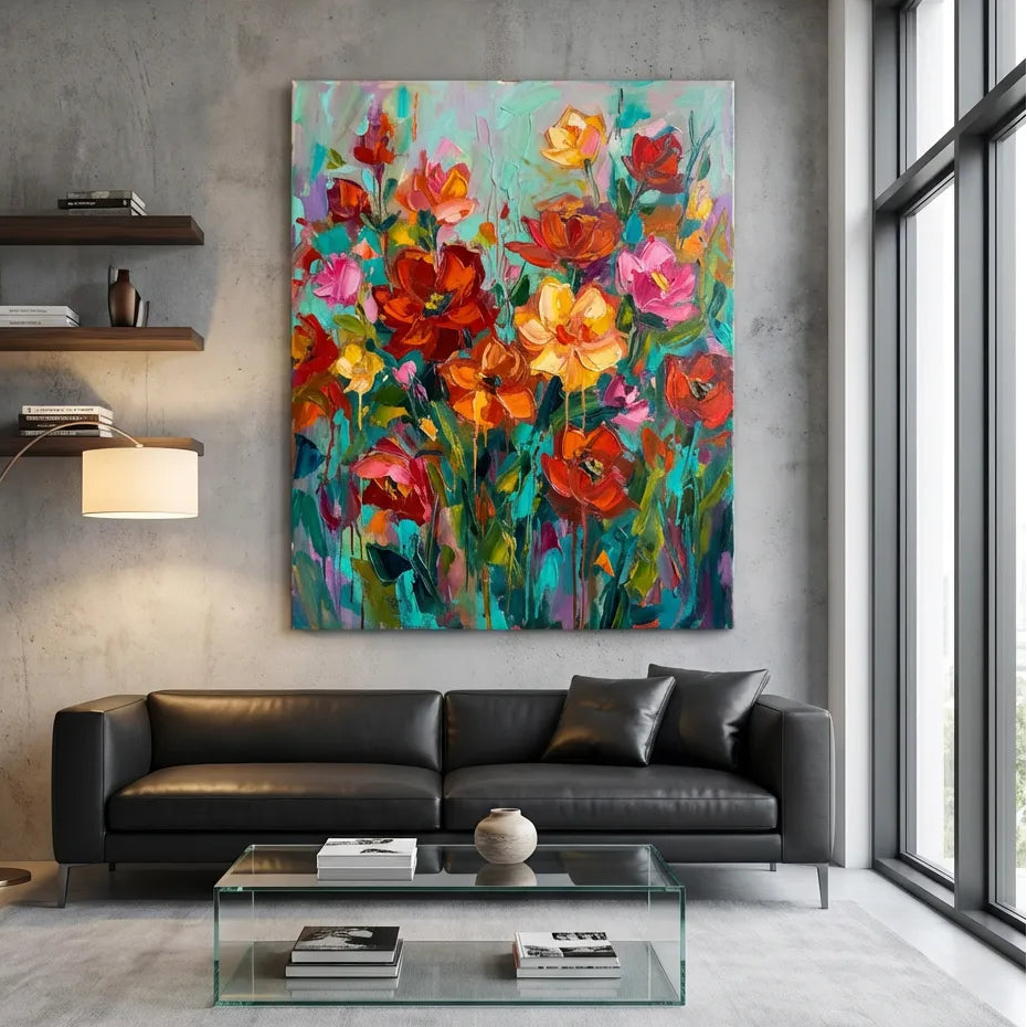 Vivid Abstract Flower Painting AA#0220