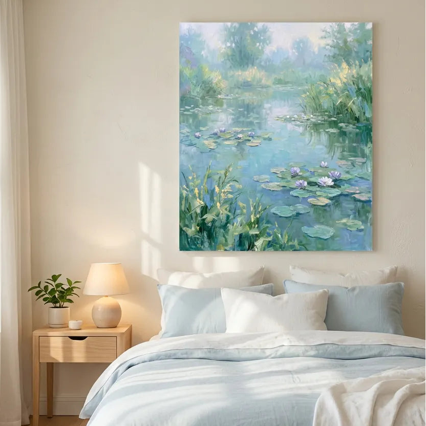 Water Lily Lake Painting AA#0256