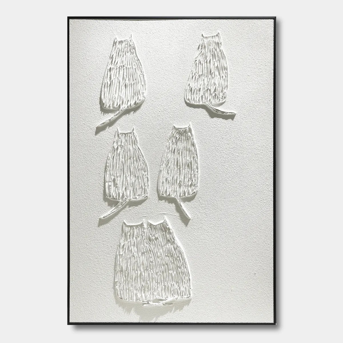 White Cat Relief Print for Modern Minimalist  YY#1530