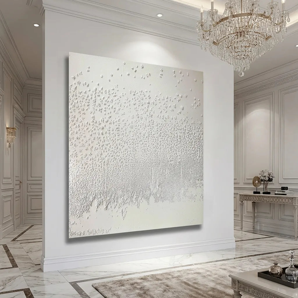Black Textured Relief Abstract Painting PM#3688