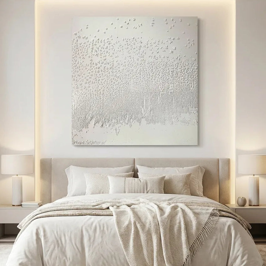 Black Textured Relief Abstract Painting PM#3688