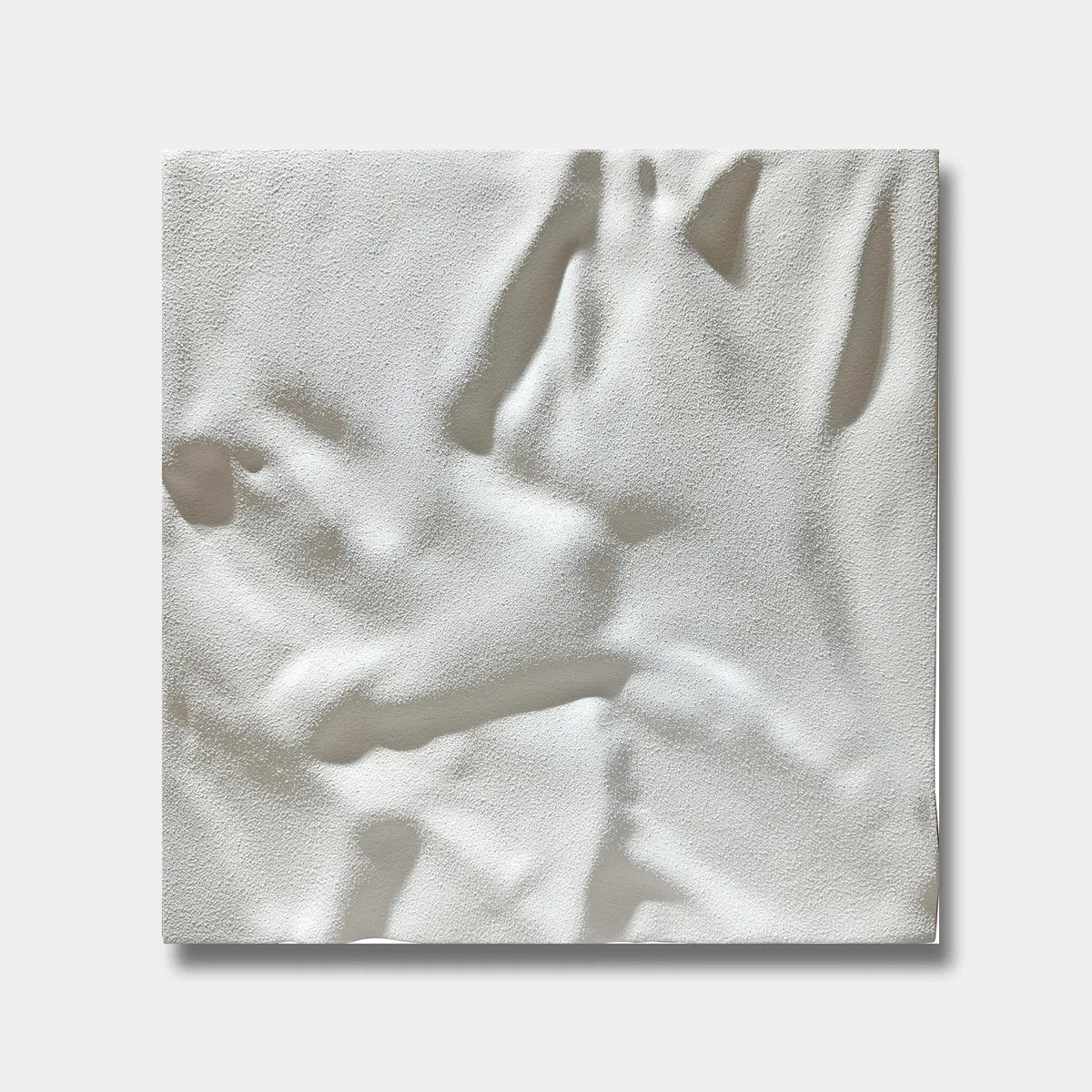 White Topographic Relief Print for Modern Wabi-Sabi YY#1508