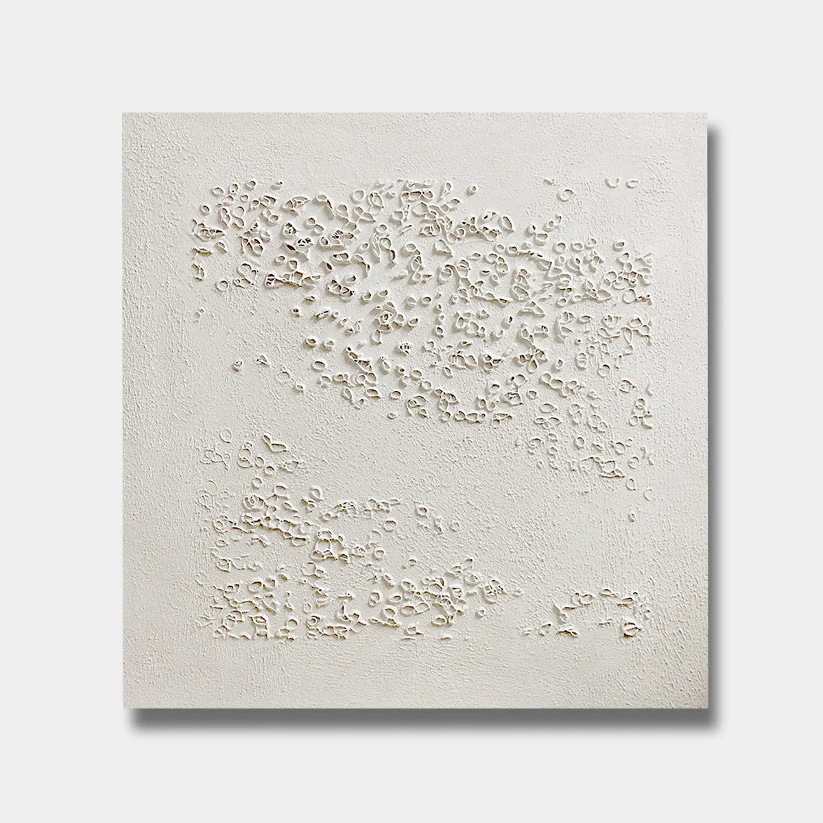 White Organic Textured Abstract Painting PM#3686