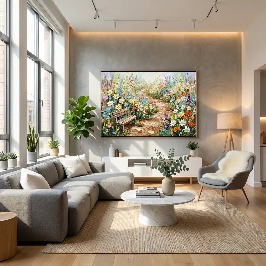 Wildflower Garden Landscape Painting AA#0238