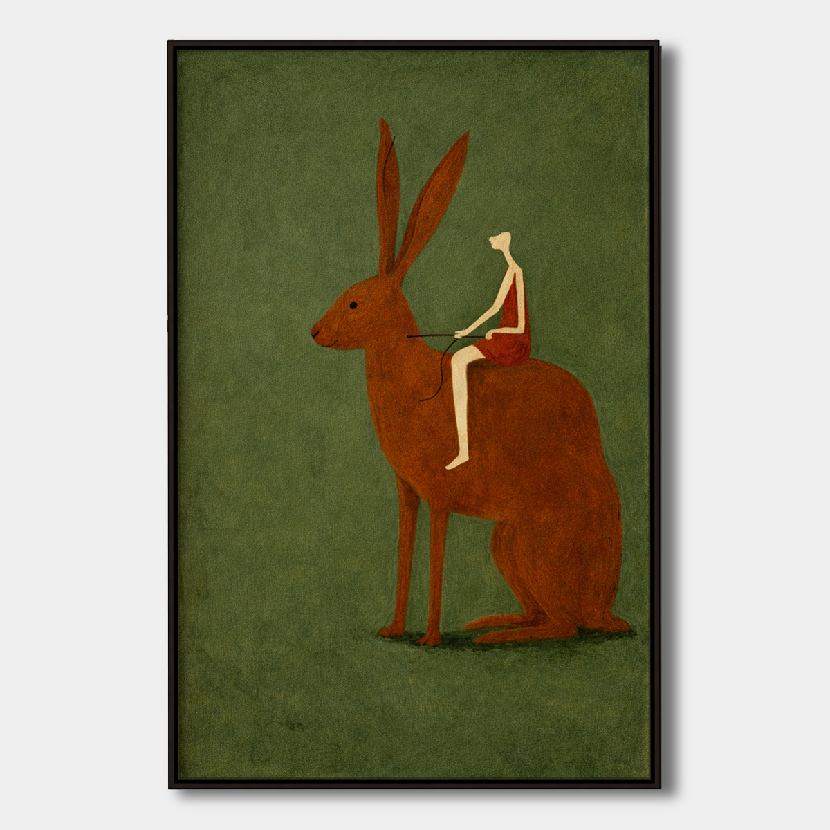 Quiet Journey-Rabbit Illustration Painting AP#0606